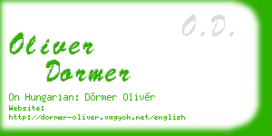 oliver dormer business card